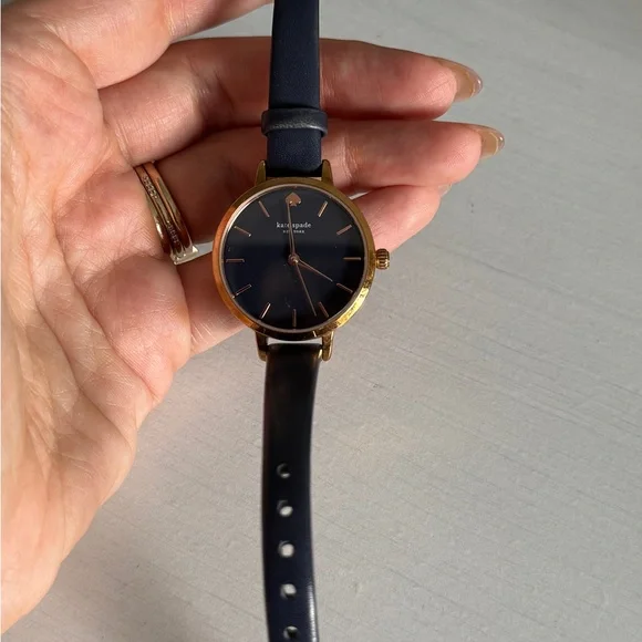 Kate Spade Navy Blue + Rose Gold Watch - Picture 3 of 6